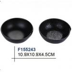 Microwave Safe Black Melamine Soup Bowl For Restaurants for sale