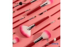 China Synthetic Bristles Cosmetic Makeup Brush Set 24pcs Shiny Wooden Handle supplier