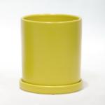 Glossy White Indoor Ceramic Plant Pot Easy To Clean And Maintain for sale