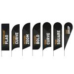 230gsm Polyester Teardrop Advertising Flags Waterproof CMYK Printing for sale