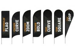 China 230gsm Polyester Teardrop Advertising Flags Waterproof CMYK Printing supplier