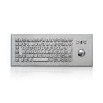 86 Keys Dynamic Washable Stainless Steel Panel Mount Keyboard With Laser Trackball for sale