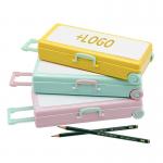 Blank Sublimation Pencil Case Upgraded Trolley Case Shape Double-Layer Desktop Pencil Storage Box for sale
