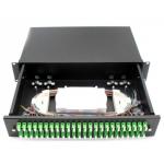 2U 19inch Full Loaded Slide Rail Rack mount patch panel for sale