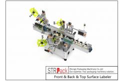 China Front Back Top Surface Bottle Labeling Machine Servo system Driving supplier
