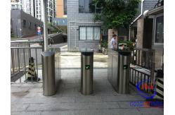 China Metro / Subway Automatic Flap Barrier Gate With Led Reminder And Access Control System supplier