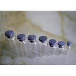 Liquid Medicine Small Glass Vials / Mini Glass Bottles Stoppers With Crimp Cap for sale