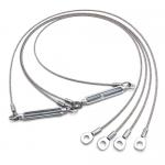 Adjustable Knurled Nut Steel Cable Lanyard Without Coating Terminal Eyelet for sale