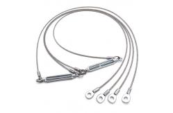 China Adjustable Knurled Nut Steel Cable Lanyard Without Coating Terminal Eyelet supplier
