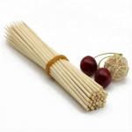 Custom Logo 2.5mm Bamboo Barbecue Skewers Sticks Fiber Polishing Camping for sale