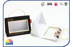 China Magnetic Closure Triangle Paper Packaging Boxes PET Visible Window supplier