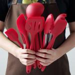 Multifunction 10 Piece Silicone Kitchen Utensil Shovel Spoon for sale