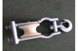 China Angled Cross Arm Mounted Hook Style Conductor Stringing Blocks supplier