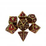 Red Tree Vine Metal Multi -Face Dice Collection Desktop Game Dnd&Rpg&Coc for sale