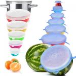 Multicolor Round Silicone Stretch Lids Reusable For Food Storage for sale