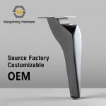 Metal Support Legs with Anti-slip Rubber Base for Sofas Furniture Fittings for Cabinets & Tables for sale