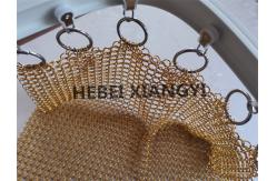 China Hanging Frame Electroplating Metal Ring Mesh For Decorative Partition supplier