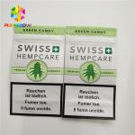 Resealable Herbal Incense Packaging Plastic Pouch 3 Side Sealed With Zipper Tear Notches for sale