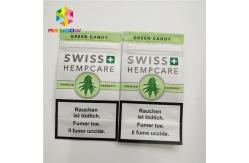 China Resealable Herbal Incense Packaging Plastic Pouch 3 Side Sealed With Zipper Tear Notches supplier