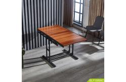 China Hot Sale Wooden Conversion Dining Table folding Table with metal rack supplier