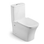Modern White Ceramic One Piece Toilet Floor Mounted P Trap S Trap Dual Flush Elongated for sale