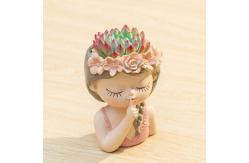 China Cute Girl Face Planter for Home Decor supplier