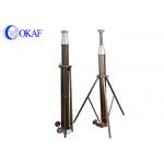 Foot Pump Pneumatic Telescopic Antenna Mast Portable DC12V 15A With Tripod / Wheel for sale