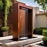 Pond Corten Steel Waterfall Blade Cascade Personalize Space Customizable