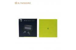 China XL Packaging Black Rigid Paper Earphone Packaging Box  Shockproof Mobile Bluetooth Headset Box With Magnetic Closure Foam Insert Gloss Lamination Sleek Design For Wireless Earbuds Tech Gifts supplier