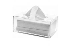 China Rectangular Clear Acrylic Tissue Box For Bathroom Facial Napkin supplier