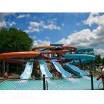 OEM Outdoor Commercial Playground Play Rides Swimming Pool Fiberglass Water Slide for Kids for sale