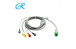 China Compatible Nihon Kohden 5 Lead ECG Cable With 12 Pin Input Connector supplier