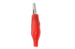 China 28MM Red Electronic Components Metal Alligator Clip With Plastic Boot Rated supplier