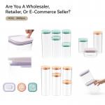 IKOO Upgraded Easy Open and Close Wide Mouth Glass Food Storage Jar