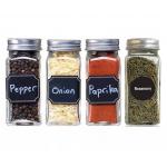 12pcs 120ml Kitchen Square Spice Jars With Shaker Lids And Airtight Metal Lids for sale