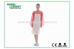 China Soft Touching Disposable Non Woven Apron With Thin Neck Gallus supplier