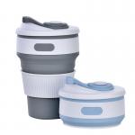 Microwavable Odorless 350ML Collapsible Silicone Coffee Cup for sale