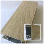 Decorative Wood Grain Aluminum , Aluminium Door Profiles With Customize Length for sale