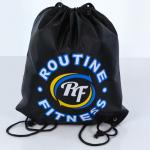 Custom Drawstring Bags With Logo print Personalized Black Drawstring Backpack Bulk