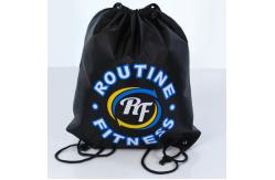 China Custom Drawstring Bags With Logo print Personalized Black Drawstring Backpack Bulk supplier