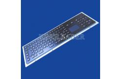China IP65 Black Industrial Metal Kiosk Keyboard With Touchpad And Function Keys supplier