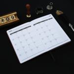 Synthetic Leather Daily Weekly Planner 120 Sheets For Conference / Student Notes
