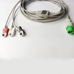 5 Lead IEC Clip Mindray Datascope ECG Cable For Fukuda Denshi Monitors for sale