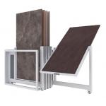 Rotating Metal Store Display Stand Ceramic Tile Display Racks Easy To Move for sale