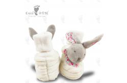 China Plush Toddler Shoes Comfortable Safe Baby Infant Toe Rabbit Head Shoes supplier
