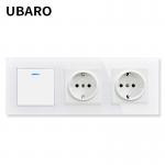 350g/Pcs Antique Plug Sockets 50Hz 60Hz Push Switch Power Outlet Combine