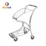 Airport Shopping Trolley For Intermational Airport Store With Basket for sale