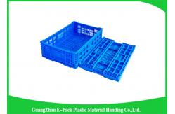 China Light Weight Plastic Folding Storage Boxes , Collapsible Plastic Storage Crates supplier