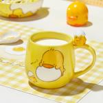 Ready To Ship In Stock Cartoon yellow duck large capacity home mug creative breakfast oatmeal coffee mugs custom for sale