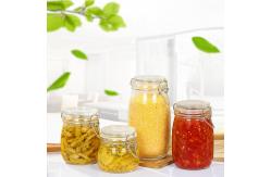 China Transparent Empty Glass Jam Jar Airtight Easy To Wash Thick Material Round Shape supplier